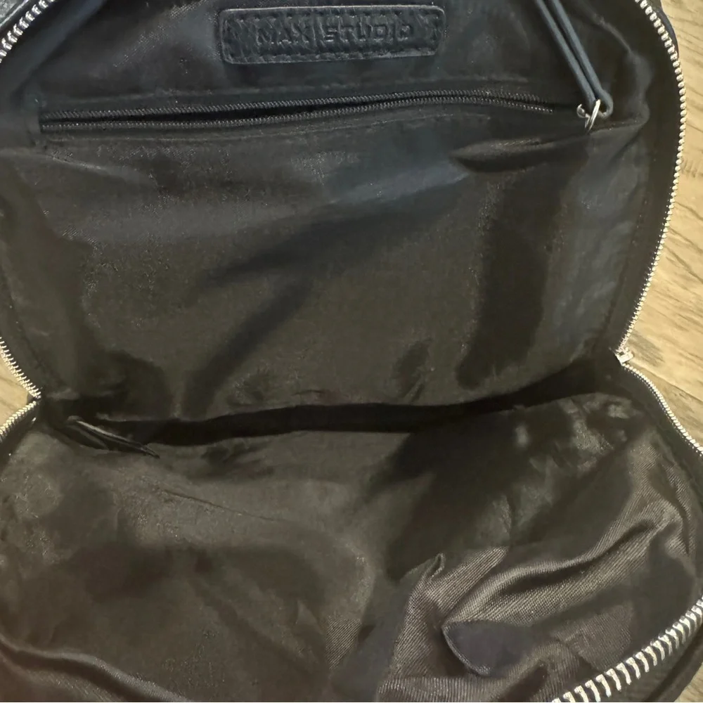 Max Studio Black Backpack‎ with Silver Details
